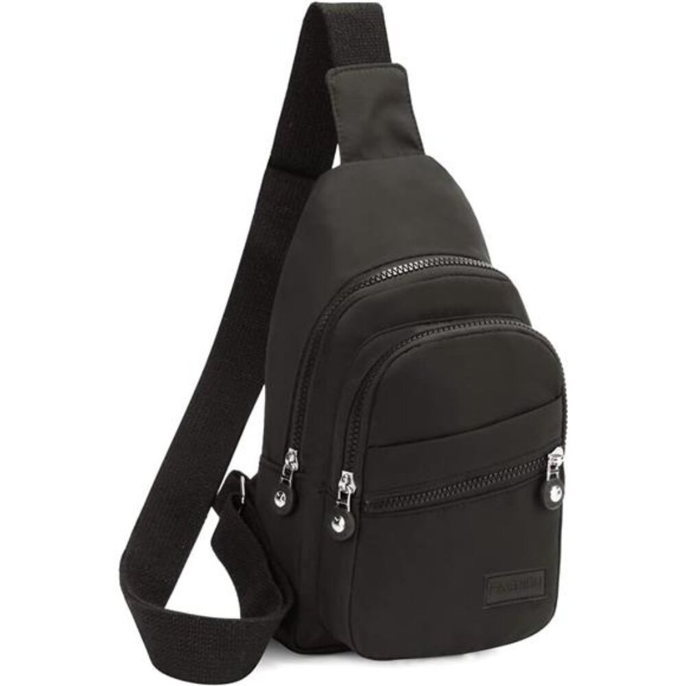 Small Sling Backpack Crossbody Chest Bag Travel Hiking Water Resistant Nylon